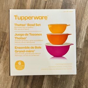 Tupperware Mixing Bowl Set - Orange, Pink, White